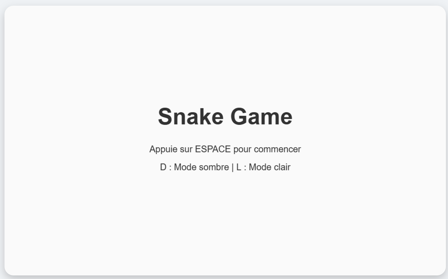 Jeu du Serpent