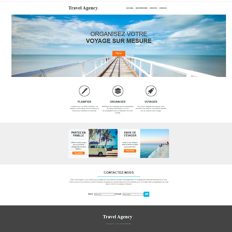 Site web de voyage